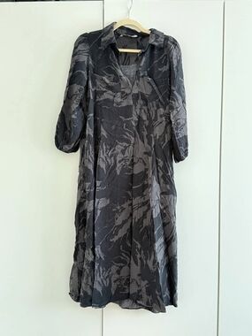 cotton knit dress with pockets Vintage printed Knit Dress With Short sleeve & Pocket Style 295B91 main image 0
